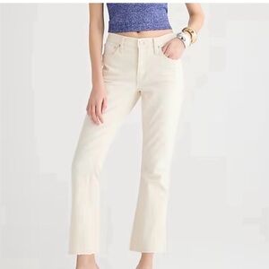 J. Crew Women's Demi-Boot Crop  Jeans Off White 28P